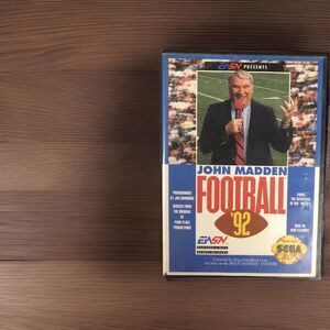 John Madden Football '92 (Sega Genesis, 1991) Cart, Box & Manual Video Game